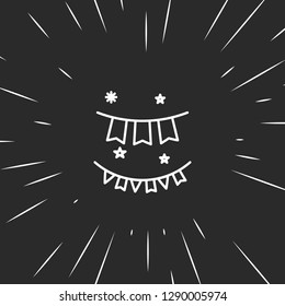 Outline garlands icon illustration isolated vector sign symbol