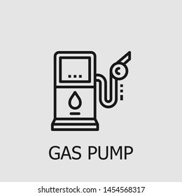 Outline gas pump vector icon. Gas pump illustration for web, mobile apps, design. Gas pump vector symbol.