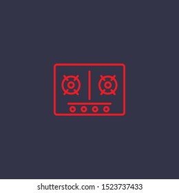 Outline gas stove icon.gas stove vector illustration. Symbol for web and mobile