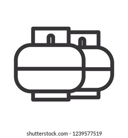 outline gas tube icon. gas icon