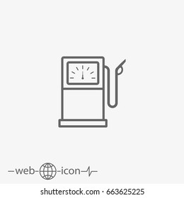 outline gasoline pump vector icon