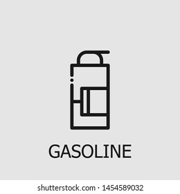 Outline gasoline vector icon. Gasoline illustration for web, mobile apps, design. Gasoline vector symbol.