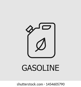 Outline gasoline vector icon. Gasoline illustration for web, mobile apps, design. Gasoline vector symbol.
