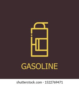 Outline gasoline vector icon. Gasoline illustration for web, mobile apps, design. Gasoline vector symbol.