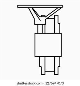 Outline gate valve vector icon