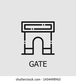 Outline gate vector icon. Gate illustration for web, mobile apps, design. Gate vector symbol.