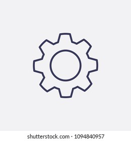 Outline gear icon illustration,vector setting sign symbol
