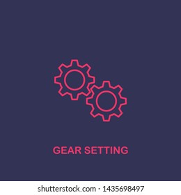 Outline gear setting icon.gear setting vector illustration. Symbol for web and mobile