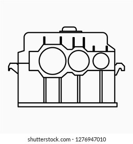Outline gearbox vector icon