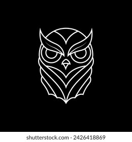 outline geometric owl logo vector