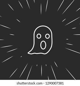 Outline ghost icon illustration isolated vector sign symbol
