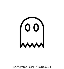 Outline Ghost Icon isolated on grey background. Modern simple flat symbol for web site design, logo, app, UI. Editable stroke. Vector illustration. Eps10
