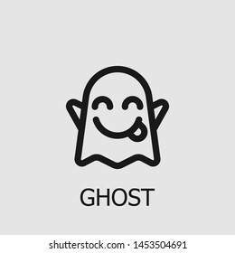 Outline ghost vector icon. Ghost illustration for web, mobile apps, design. Ghost vector symbol.