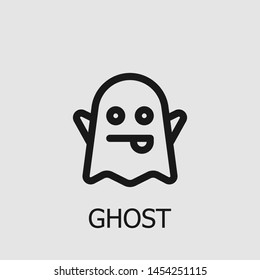 Outline ghost vector icon. Ghost illustration for web, mobile apps, design. Ghost vector symbol.