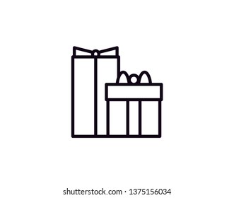 Outline  gift icon illustration vector symbol - Vector 