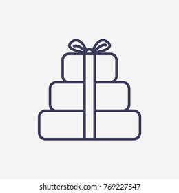 Outline gift icon illustration vector symbol 