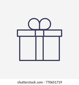 Outline gift icon illustration vector symbol 