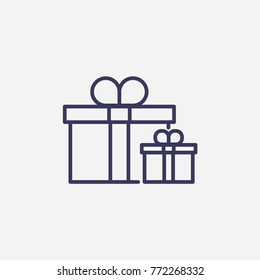 Outline gift icon illustration vector symbol