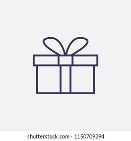Outline gift icon illustration,vector surprise sign symbol
