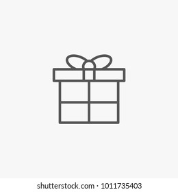  Outline gift icon on white backround