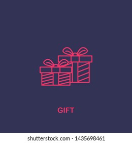 Outline gift icon.gift vector illustration. Symbol for web and mobile