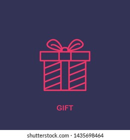 Outline gift icon.gift vector illustration. Symbol for web and mobile