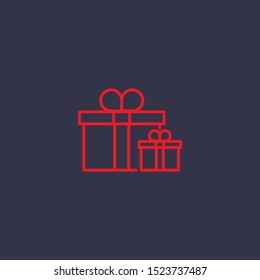 Outline gift  icon.gift  vector illustration. Symbol for web and mobile
