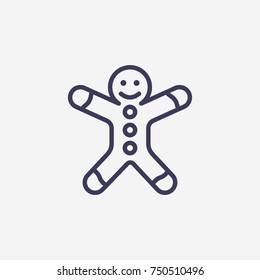 Outline gingerbread  icon illustration vector symbol