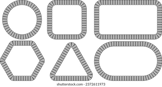 outline gird frame set with copy space