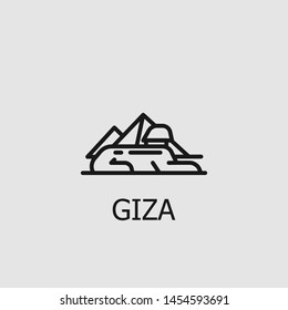 Outline giza vector icon. Giza illustration for web, mobile apps, design. Giza vector symbol.