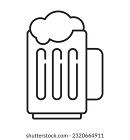 Esbozar Vidrio O Mug De Cerveza. Ilustración de iconos geométricos 