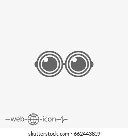outline glasses eye vector icon