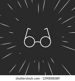 Outline glasses icon illustration isolated vector sign symbol