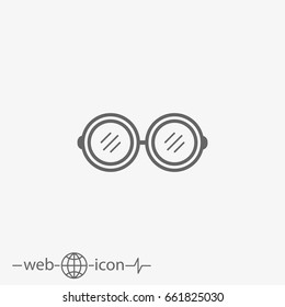outline glasses vector icon