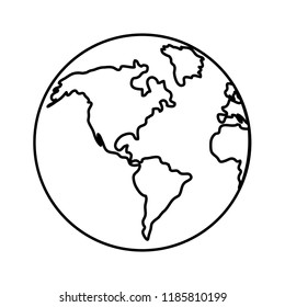 outline global earth planet geography design