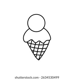Outline global globe, giftbox, icecream, cheese icon element