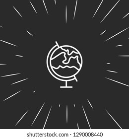 Outline globe icon illustration isolated vector sign symbol