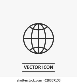 Outline globe   icon illustration vector symbol