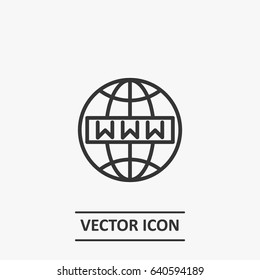 Outline globe  icon illustration vector symbol