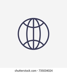 Outline globe icon illustration vector symbol