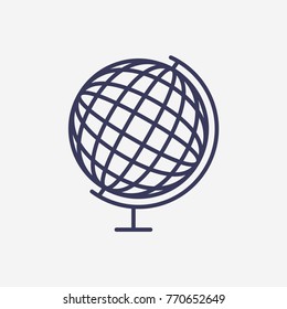 Outline globe icon illustration vector symbol 