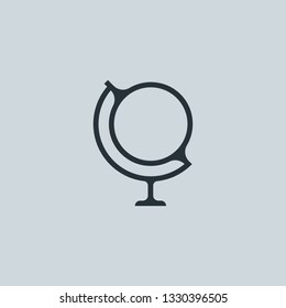Outline globe vector icon. Globe illustration for web, mobile apps, design. Globe vector symbol.