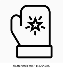 Outline Glove pixel perfect vector icon