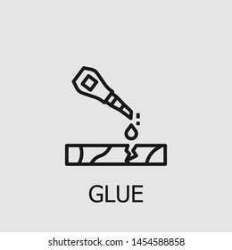 Outline glue vector icon. Glue illustration for web, mobile apps, design. Glue vector symbol.
