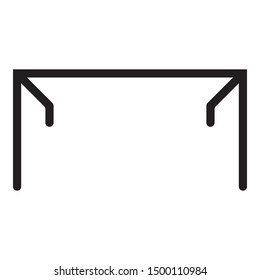 Outline Goal Post Icon,Vector Editable