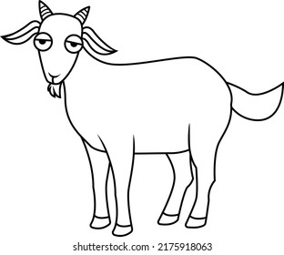 Outline Goat Vector Illustration Animal Farm Stock Vector (royalty Free 