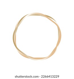 outline with gold color art stroke for wedding frame and invitation