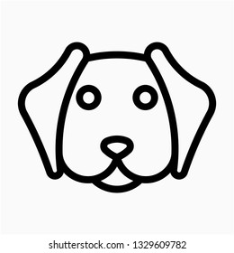 Outline Golden Retriever vector icon