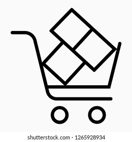 Outline goods pixel perfect vector icon