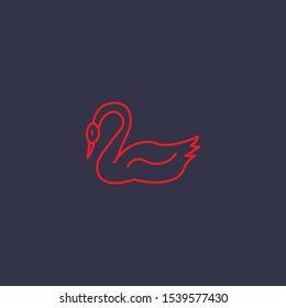 Outline goose icon.goose vector illustration. Symbol for web and mobile